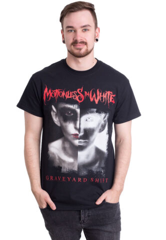 Motionless In White – Split Screen – T-Shirt – Schwarz – L – 100% Baumwolle