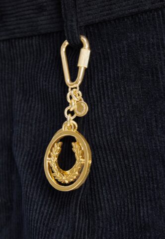Fred Perry – Spinning Laurel Wreath Shiny Gold – Schlüsselanhänger – Gelb – Onesize – Rostfreier Stahl