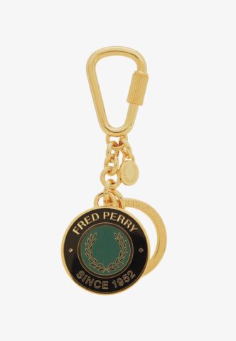 Fred Perry – Enamel Branded Shiny Gold – Schlüsselanhänger – Gelb – Onesize – Rostfreier Stahl