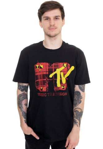 MTV – Plaid – T-Shirt – Schwarz – S – 100% Baumwolle,Jersey