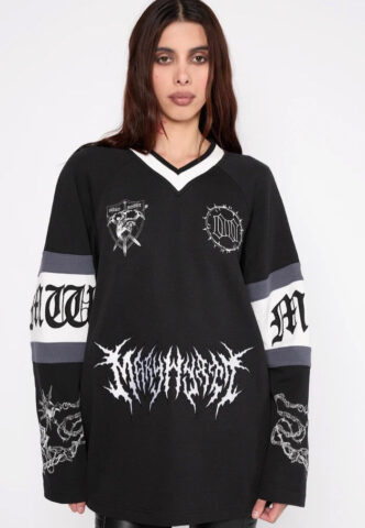 Mary Wyatt – Destroy Oversized Hockey Black – Jersey – Schwarz – XL – 65% Baumwolle, 35% Polyester
