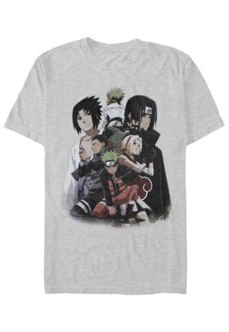 Naruto – Group Sport Grey – T-Shirt – Grau – XXL – 100% Baumwolle
