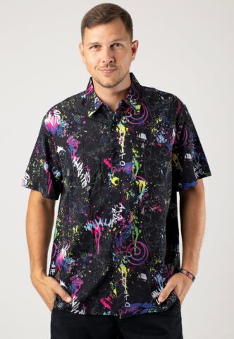 Naruto – Hero Allover – Hemd – Schwarz – S – 95% Polyester, 5% Elastan,Synthetik