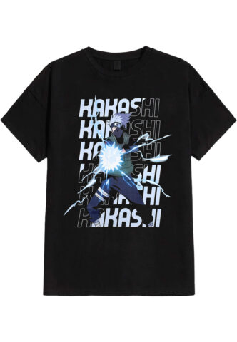 Naruto – Kakashi – T-Shirt – Schwarz – M – 100% Baumwolle