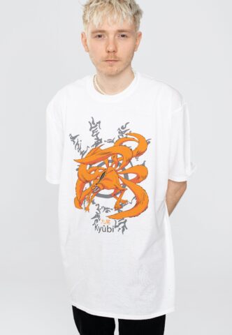 Naruto – Kyubi White – T-Shirt – Weiß – XL – 100% Baumwolle