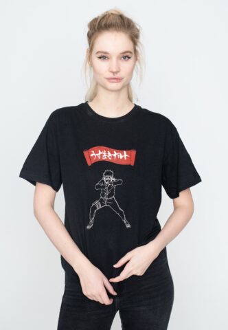 Naruto – Line Art – T-Shirt – Schwarz – L – 100% Baumwolle