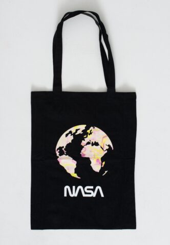 NASA – Earth Logo – Tote Bag – Schwarz – Onesize – 54% Polyester, 41% Baumwolle, 5% Viskose