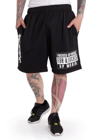 Nasty – Fucked Up Music – Shorts – Schwarz – S – 100% Polyester