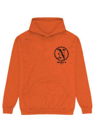 Nasty – Skull Frame Orange – Hoodie – Orange – S – 50% Baumwolle, 50% Polyester