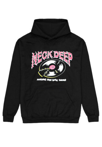 Neck Deep – Record – Hoodie – Schwarz – S – 80% Baumwolle, 20% Polyester