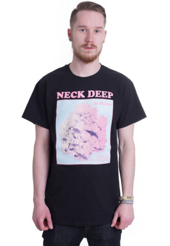 Neck Deep – Bloom Flowers – T-Shirt – Schwarz – S – 100% Baumwolle