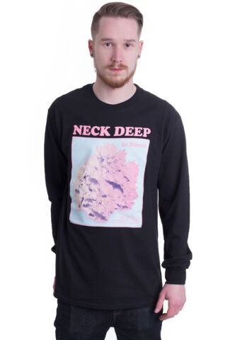 Neck Deep – Bloom Flowers – Longsleeve – Schwarz – S – 100% Baumwolle