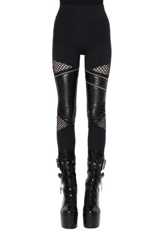 Killstar – Neo Noir Black – Leggings – Schwarz – L – 75% Nylon, 25% Elastan