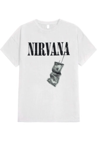 Nirvana – Nevermind Dollar Loose White – T-Shirt – Weiß – XL – 100% Baumwolle