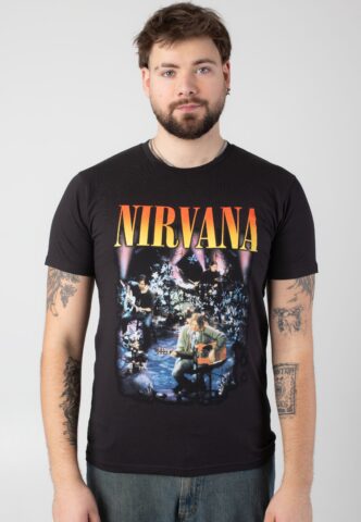 Nirvana – Unplugged Photo – T-Shirt – Schwarz – M – 100% Baumwolle