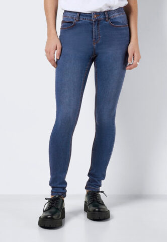 Noisy May – Billie Normal Waist Skinny Medium Blue Denim – Jeans – Blau – W25 / L32 – 75% Baumwolle, 18% Polyester, 5% Viskose, 2% Elastan