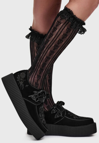 Killstar – Nocturnal Creepers Black – Girl Schuhe – Schwarz – EU 37 – 100% Polyester