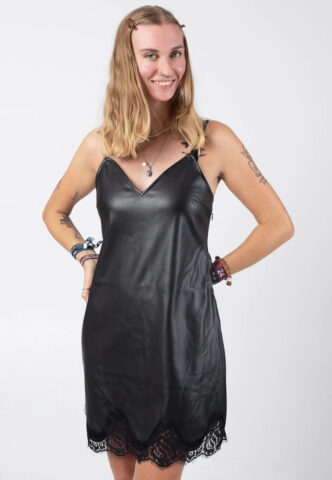 Noisy May – Andy Lace Slip Black – Kleid – Schwarz – S – 100% Polyester