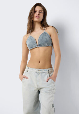 Noisy May – Bella Medium Blue Denim – Oberteil – Grau – L – 80% Baumwolle, 20% Polyester