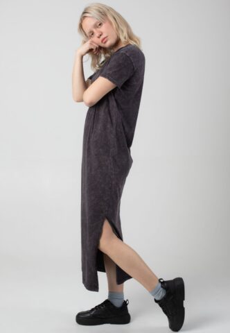 Noisy May – Brandy Washed Obsidian – Kleid – Grau – XS – 100% Baumwolle