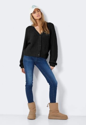 Noisy May – Charlie V-Neck Knit – Cardigan – Schwarz – S – 100% Polyacryl