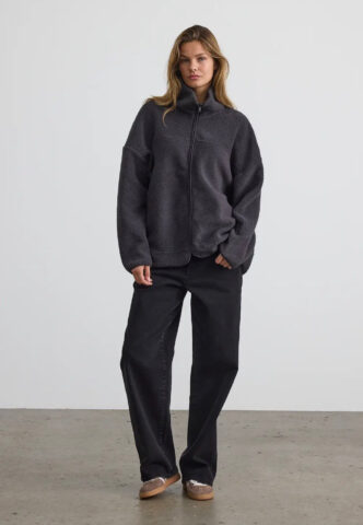 Noisy May – Cozy L/S Obsidian – Jacke – Grau – M – 100% Polyester