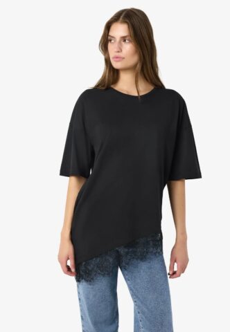Noisy May – Easy Lace Tnt Black – T-Shirt – Schwarz – M – 100% Baumwolle
