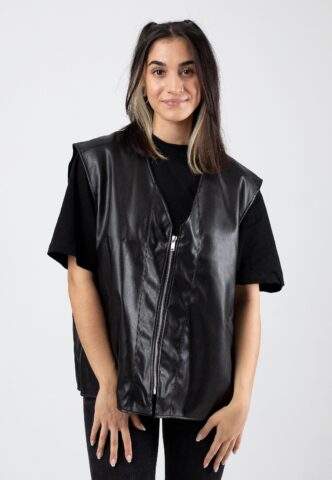 Noisy May – Gino Oversize Black – Weste – Schwarz – M – 100% Polyurethan