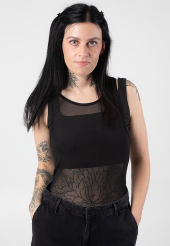 Noisy May – Judith Mesh Black – Body – Schwarz – XS – 95% Polyester, 5% Elastan
