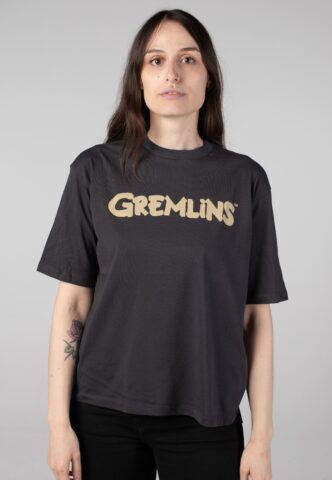 Noisy May x Gremlins – Karla Halloween Obsidian – T-Shirt – Grau – M – 100% Bio-Baumwolle