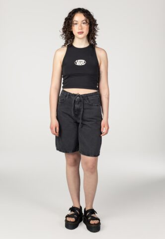 Noisy May – Maisy Loose Black Denim – Shorts – Schwarz – L – 100% Baumwolle