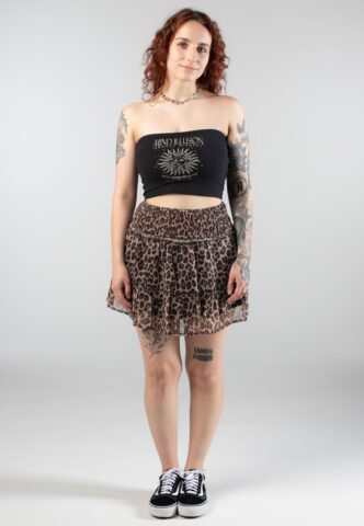 Noisy May – Melina Chiffon Smock Birch Brown Leo – Rock – Braun – XS – 100% Polyester