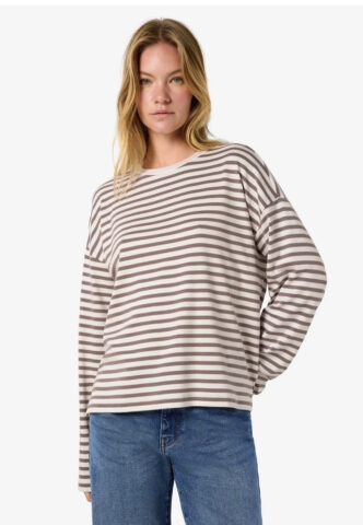 Noisy May – Mocca Cloud Dancer Black – Longsleeve – Weiß – XL – 95% Biobaumwolle, 5% Elastan