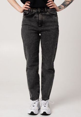 Noisy May – Moni Straight Ank Acid Dark Grey Denim – Jeans – Grau – W26 / L32 – 99% Baumwolle, 1% Elastan