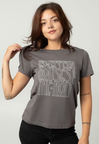 Noisy May x Led Zeppelin – Nate Charcoal Gray The Holy – T-Shirt – Grau – M – 100% Baumwolle
