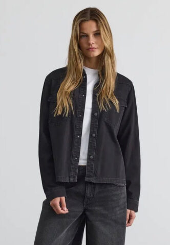 Noisy May – New Signe Black Denim – Hemd – Schwarz – M – 100% Baumwolle