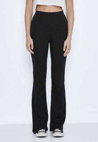 Noisy May – Pasa High Waist Flared Black – Pants – Schwarz – S – 95% Baumwolle, 5% Elastan