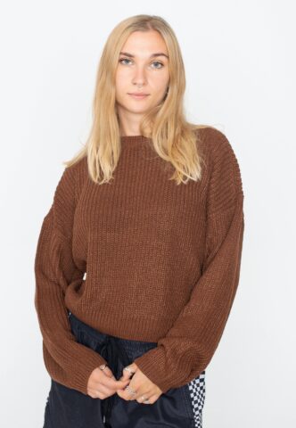 Noisy May – Timmy O Neck Cappuccino – Pullover – Braun – M – 100% Polyacryl
