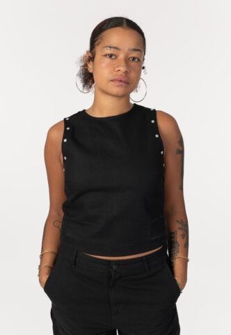 Noisy May – Twinkle Stud Black – Oberteil – Schwarz – S – 100% Baumwolle
