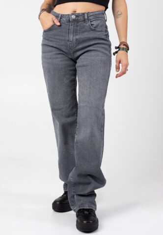 Noisy May – Yolanda Dark Grey Denim Grey – Jeans – Grau – W26 / L30 – 99% Baumwolle, 1% Elastan