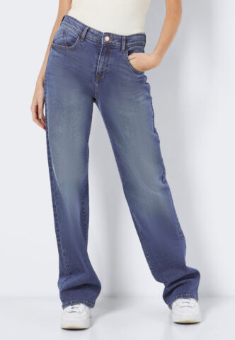 Noisy May – Yolanda Wide Medium Blue Denim – Jeans – Blau – W26 / L32 – 99% Baumwolle, 1% Elastan