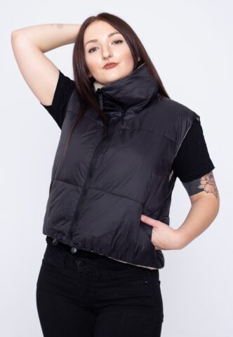 Noisy May – Ales Reversible Black – Weste – Schwarz – L – Obermaterial: 100% Polyester; Futter: 100% Polyester
