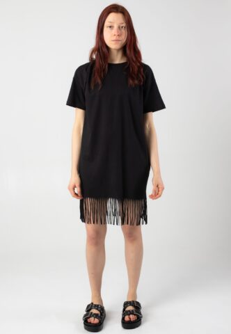 Noisy May – Keyla Fringe O Neck Black – Kleid – Schwarz – XS – 100% Baumwolle