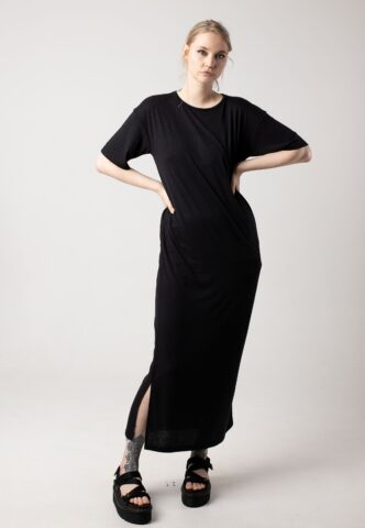 Noisy May – Mayden 2/4 Long Black – Kleid – Schwarz – S – 65% Polyester, 35% Viskose