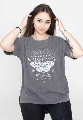Noisy May – Tori Ida Washed Asphalt – T-Shirt – Grau – XS – 100% Baumwolle