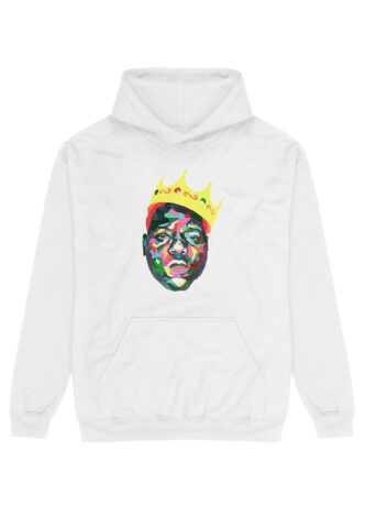 Notorious B.I.G. – Crown White – Hoodie – Weiß – S – 50% Baumwolle, 50% Polyester