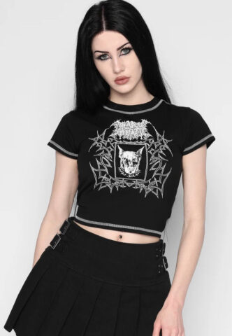 Mary Wyatt – Nyx Cropped Baby Black – T-Shirt – Schwarz – XX-Large – gid://shopify/Metaobject/315476541677