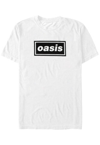 Oasis – Decca Logo White – T-Shirt – Weiß – M – 100% Baumwolle