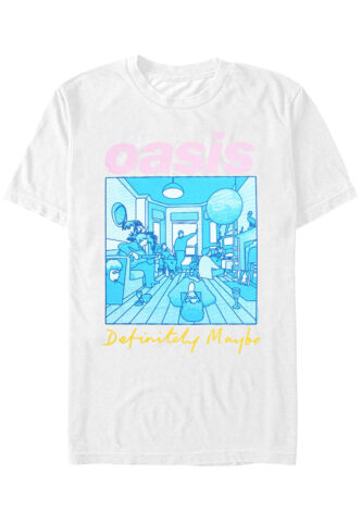 Oasis – Definitely Maybe Illustration Colour White – T-Shirt – Weiß – XXL – 100% Baumwolle