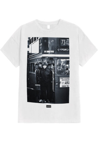 Oasis – London Bus Photo White – T-Shirt – Weiß – L – 100% Baumwolle